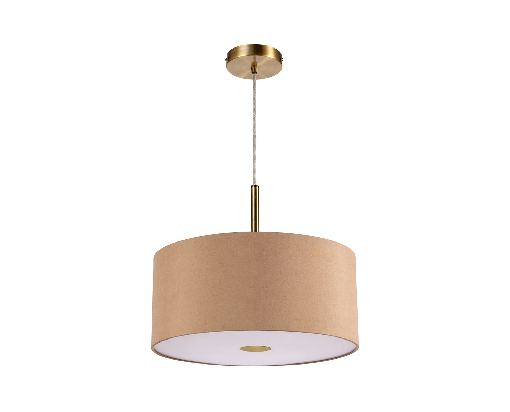 Baymont 40cm 3 Light Pendant Antique Brass, Antique Gold/Ruby, Frosted Diffuser DK0400  Deco Baymont AB AG